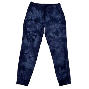 Athleta Farallon Joggers Women Sz S Drawstring Athletic Blue Tie Dye Pockets